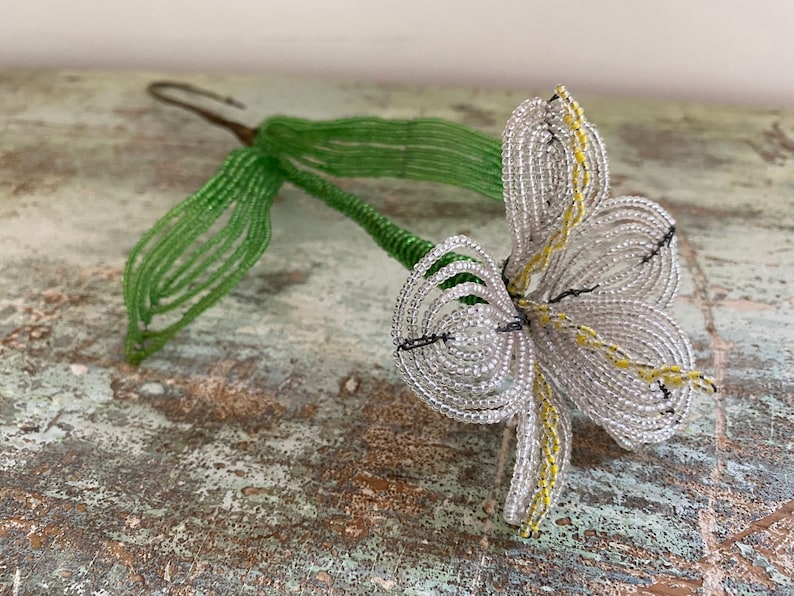 Vintage Stem of Beaded Flowers Etsy