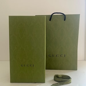 Gucci  -Shoe Box and Bag, ribbon and dust bags