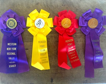 Horse Show Ribbon / Vintage Horse Ribbon / Equestrian Award Ribbon