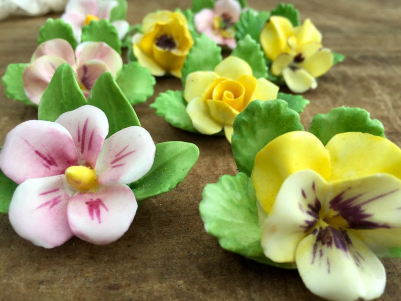 Vintage Porcelain Table Placement Card Holder Set of 8 Etsy