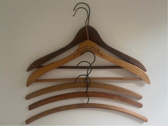 Vintage wooden hangers