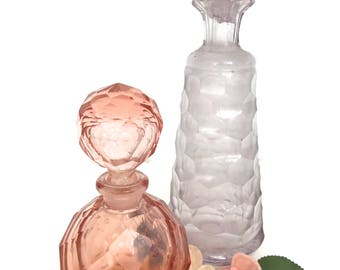 Perfume cut glass bottle dressing table cosmetics ladies decoration collectible