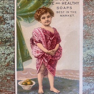 Cartão vintage Propaganda de sabonete / Ephemera