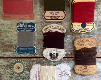 Vintage sewing mending wool