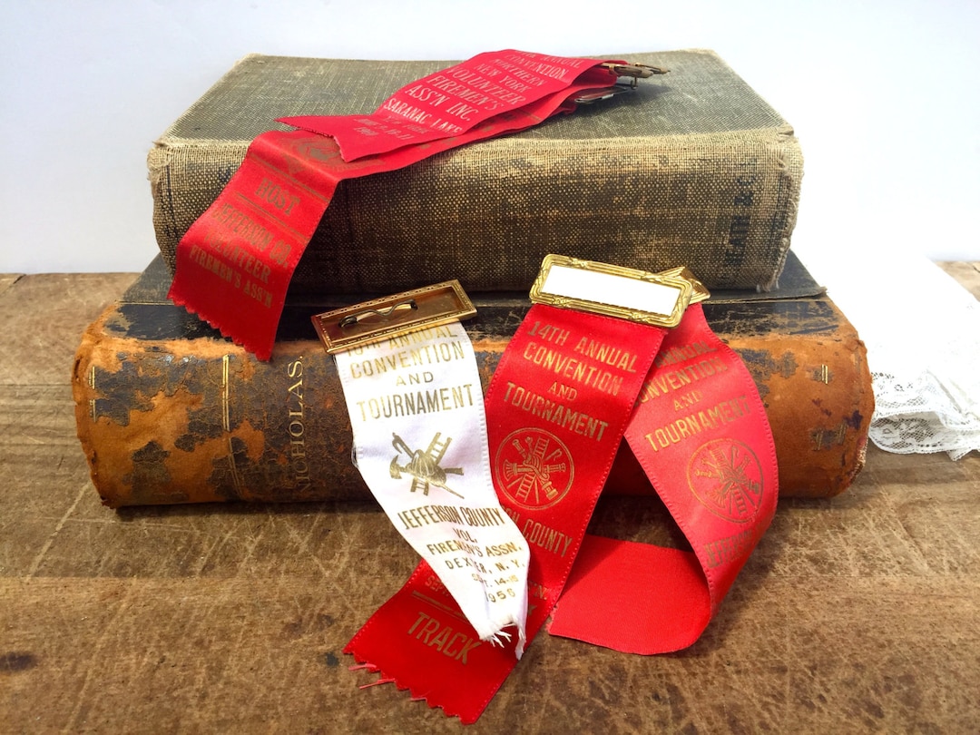 New York State Firemans Convention Ribbon Firefighter Etsy