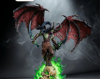 World of Warcraft – Illidan Stormrage | Betrayer Ascendant STL Statue | 3D Print Model | Digital STL File