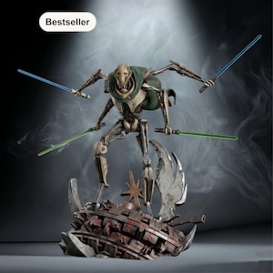 Star Wars Revenge Of The Sith – General Grievous | Chrome Dominion STL Statue | 3D Print Model | Digital STL File