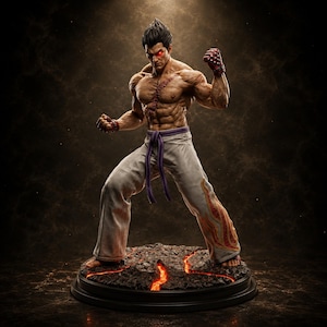 Kazuya Kazama Tekken 3D STL File, Figurine for 3D Printing
