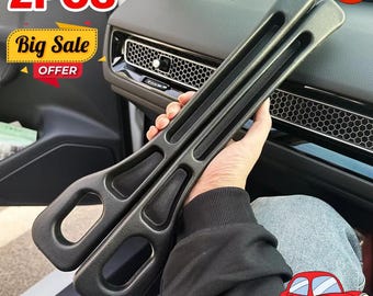 2PCS Universal Handmade Car Seat Gap Filler-Custom Leak Proof Storage Organizer-Phone, Wallet & Console Side Holder Car Accessory