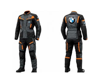 Tuta da motociclista impermeabile BMW Motorrad Adventure in rete, bianca e nera, per turismo estivo, protezione completa.