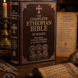 Complete Ethiopian Bible Hardcover | 88 Books with Enoch & Jubilees | Illustrated Ancient Scripture Edition