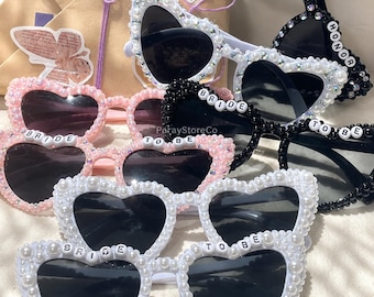 Gafas de sol personalizadas con forma de corazón, recuerdos para la fiesta nupcial, gafas para damas de honor, gafas de sol para la despedida de soltera, regalo para invitados de boda