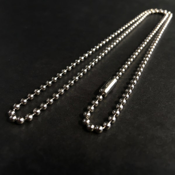 30" Titanium Ball Chain . lead nickel free hypoallergenic . 2.3 mm Ball Chain . Grade 1 Titanium . men's necklace 30 inch titanium chain