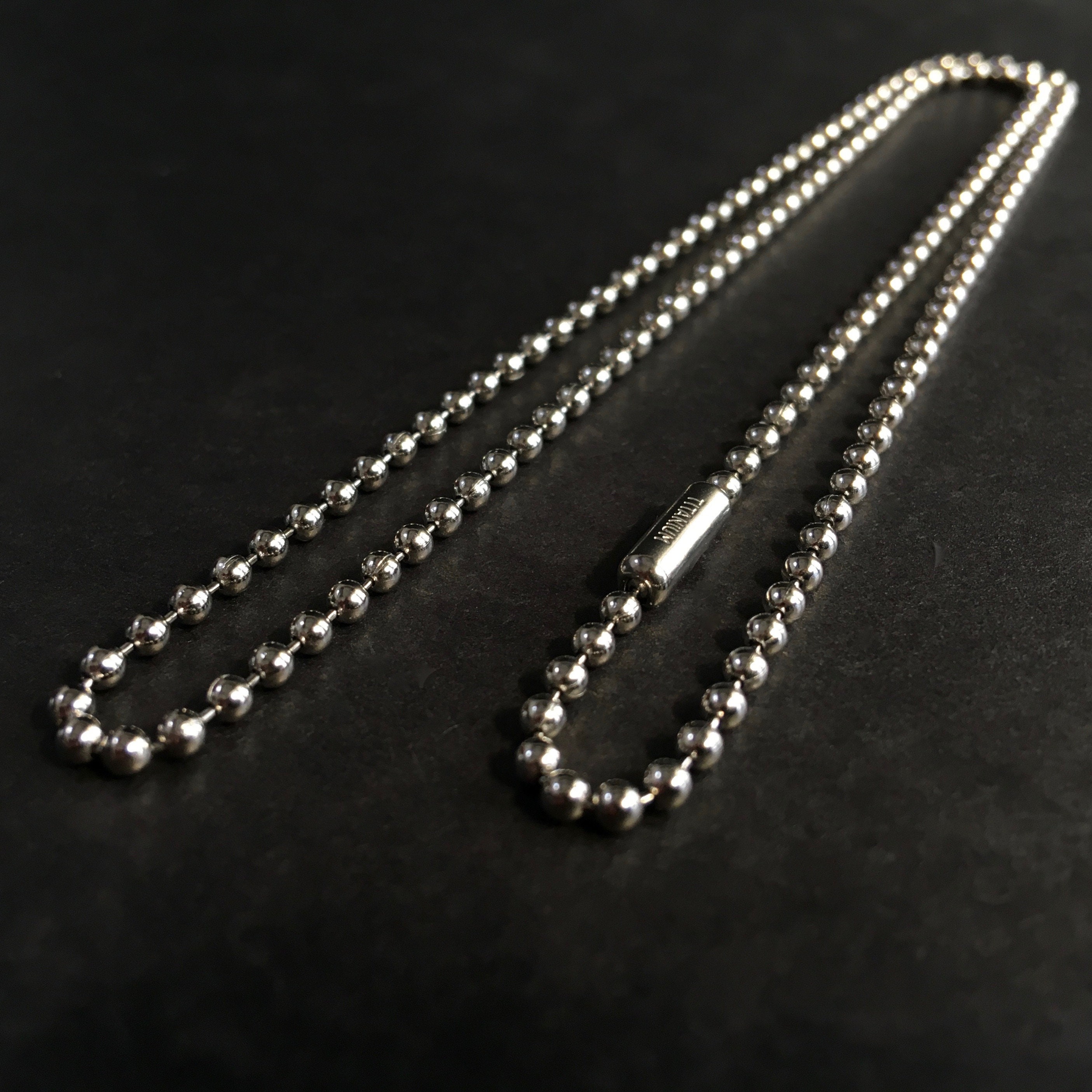 Titanium bead best sale chain