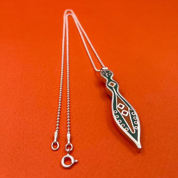 green BUGGY pendant . artisan made sterling silver & glass insect jewelry . scarab talisman