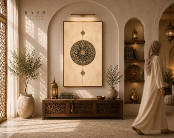 Islamic Wall Art – Geometric Mandala Poster (Digital Download)