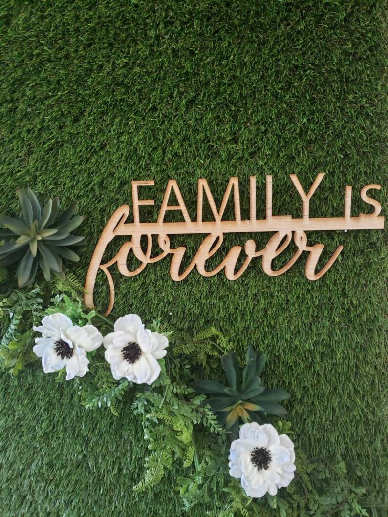 Family is Forever Wood Sign Home Decor 3D Sign Wall Decor Etsy
