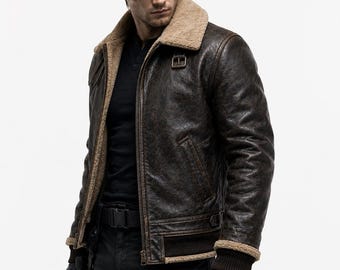 Resident Evil 4 Leon Kennedy-jas, RE4 bruinleren bommenwerper, schapenvacht pilotenjack, gamer-cosplaykostuum, leren survival-horrorjas