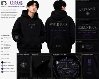 BTS Hoodie, BTS World Tour Hoodie, Kpop Oversized Sweatshirt, Korean Streetwear Hoodie, ARMY Fan Gift, Concert Outfit