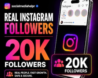 20.000 (20K) echte Instagram-Follower, schnelle Lieferung, Social Proof Boost