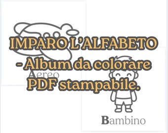 Livro de colorir do alfabeto em PDF, desenhos de letras para imprimir para crianças, livro digital para aprender o ABC, atividades para o jardim de infância.
