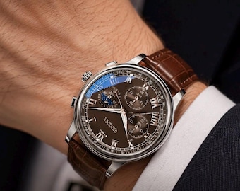 Bracelet en cuir de mode hommes montres d'affaires cadran rond montre-bracelet à Quartz analogique pour hommes Reloj Hombre