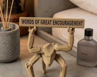 Statuetta di Rocky del progetto Hail Mary - Decorazione da scrivania fantascientifica stampata in 3D - Regalo per Andy Weir - Regalo per amanti dei libri - Regalo per appassionati di fantascienza - Decorazione per libreria