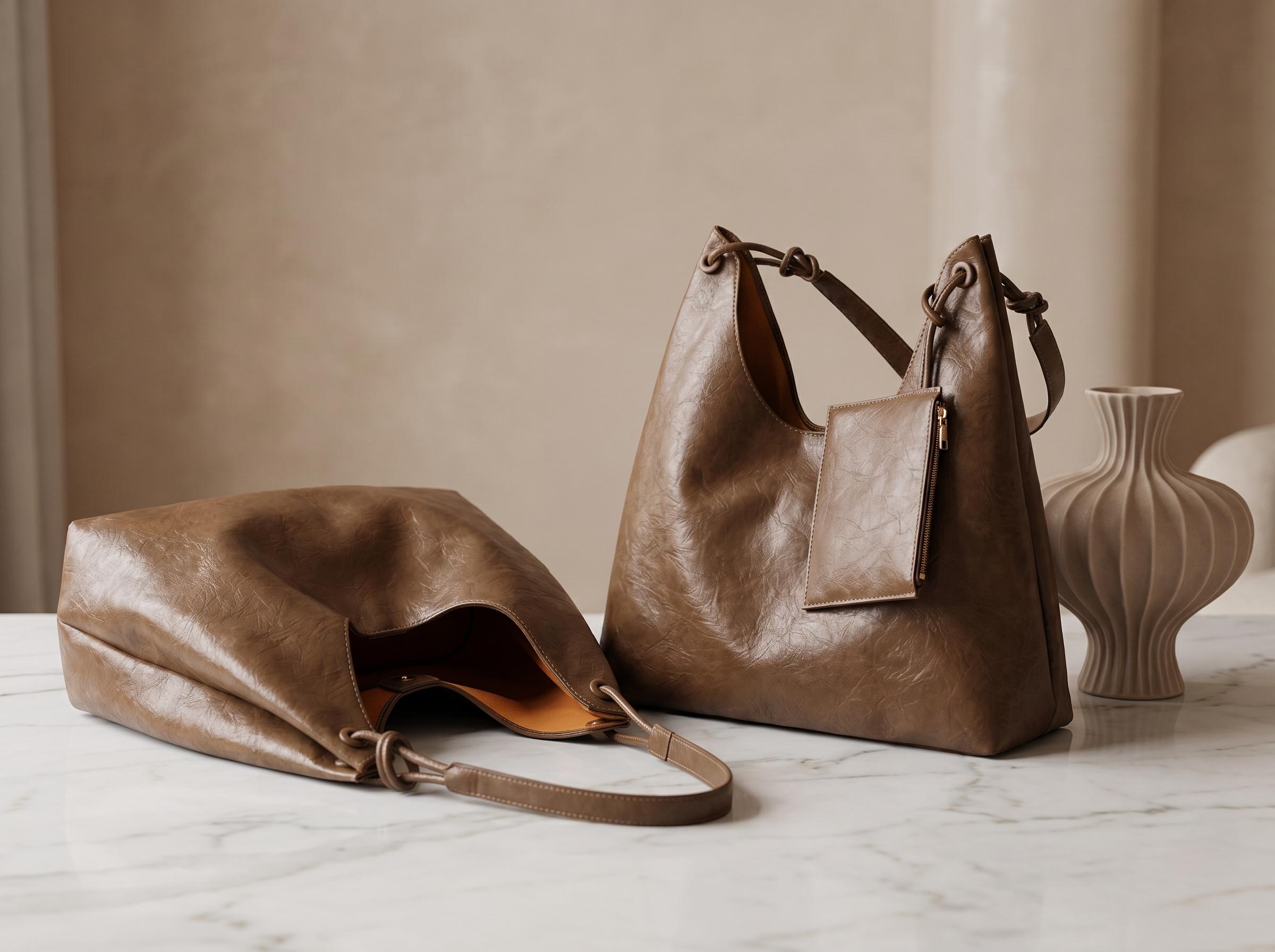 Hobo Shoulder Bag, Slouchy Tote Bag, Large Shoulder Bag, Shoulder Bag With Pouch, Soft Tote Bag, Hobo Purse, Magnetic Closure Tote