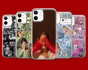 Ariana Grande mobilskal sångerska pop artist fodral för iPhone 17Pro, 16, 15, 14, 13, 12 Samsung S26, S25, S24, S23Fe, A16, A56, Pixel 10