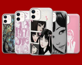 Tomie Mobilskal Horror Anime Fodral för iPhone 17Pro, 16, 15, 14, 13, 12 Samsung S26, S25, S24, S23Fe, A16, A56, Pixel 10