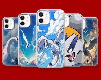 Funda para teléfono Lugia Dragón Volador Pokémon para iPhone 17Pro, 16, 15, 14, 13, 12 Samsung S26, S25, S24, S23Fe, A16, A56, Pixel 10