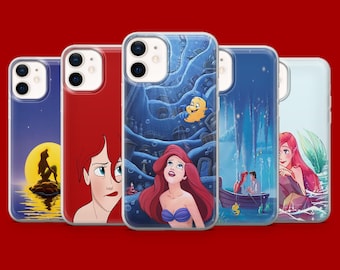 Den lilla sjöjungfrun Mobilskal Prinsessan Ariel Fodral för iPhone 17Pro, 16, 15, 14, 13, 12 Samsung S26, S25, S24, S23Fe, A16, A56, Pixel 10
