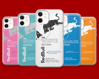 Red Bull Phone Case Wings Energy Drink Cover for iPhone 17Pro, 16, 15, 14, 13, 12 Samsung S26, S25, S24, S23Fe, A16, A56, Pixel 10, 9Pro