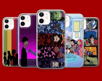 Teen Titans-telefoonhoesje Robin Starfire Raven Cover voor iPhone 17Pro, 16, 15, 14, 13, 12 Samsung S26, S25, S24, S23Fe, A16, A56, Pixel 10