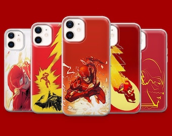 Flash Phone Case Fast Superhero Red Cover for iPhone 17Pro, 16, 15, 14, 13, 12 Samsung S26, S25, S24, S23Fe, A16, A56, Pixel 10