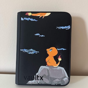 charmander pokemon card binder Pokémon Card Binder Blue Charmander – Dishes and Done main image 1