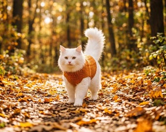 Beginner Crochet Cat Sweater Pattern – Small Medium Pet Clothes DIY (PDF Download)