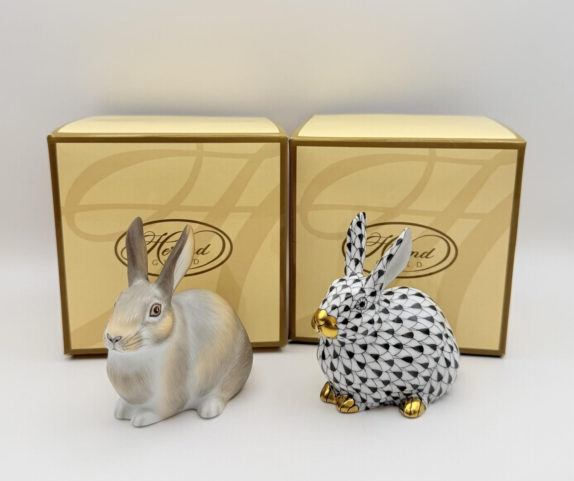 ヘレンド社製可愛いウサギの陶器置物 Herend rabbit - Etsy 日本