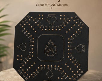 Jackaroo Board DXF SVG – CNC Router Game Board Digital File – 720x720mm