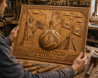 World Cup 2026 Wall Relief STL | CNC Router, 3D Printer File (Digital Download)