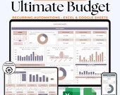Ultimate Budget Spreadsheet Excel & Google Sheets Template | Monthly Budget Tracker, Financial Planner, Bill Tracker, Debt, Expense Tracker