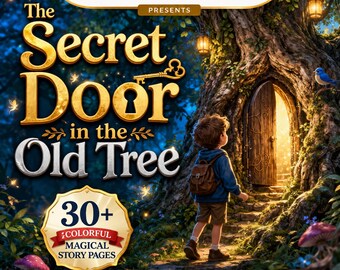 The Secret Door in the Old Tree | Kids Magical Story Book PDF | Bedtime Story for Kids | Children's Adventure eBook | Digital Download