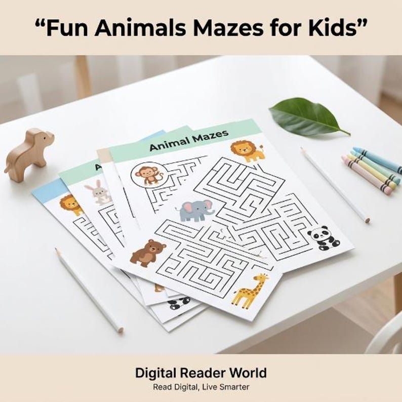 100 Fun Animal Mazes for Kids Printable PDF Activity Book image 8