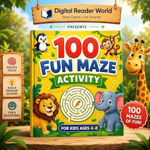 100 Fun Animal Mazes for Kids Printable PDF Activity Book