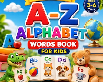 My First A-Z Alphabet Words Book for Kids | ABC Learning Printable (PDF Download)