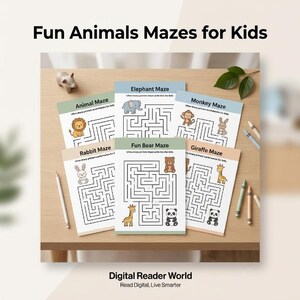 100 Fun Animal Mazes for Kids Printable PDF Activity Book image 7