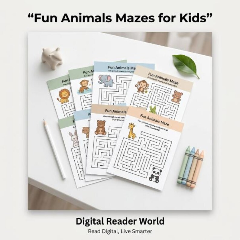 100 Fun Animal Mazes for Kids Printable PDF Activity Book image 5