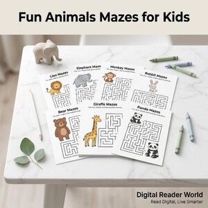 100 Fun Animal Mazes for Kids Printable PDF Activity Book image 11