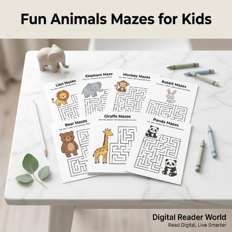 100 Fun Animal Mazes for Kids Printable PDF Activity Book image 11