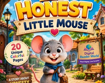 The Honest Little Mouse Story Book for Kids, Bedtime Tale, Moral Lesson, Digital Download